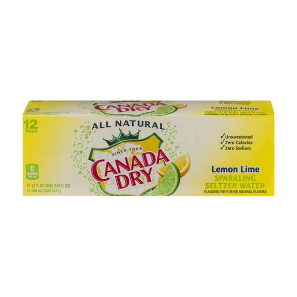 Save on Canada Dry Sparkling Seltzer Water Lemon Lime 12 pk Order