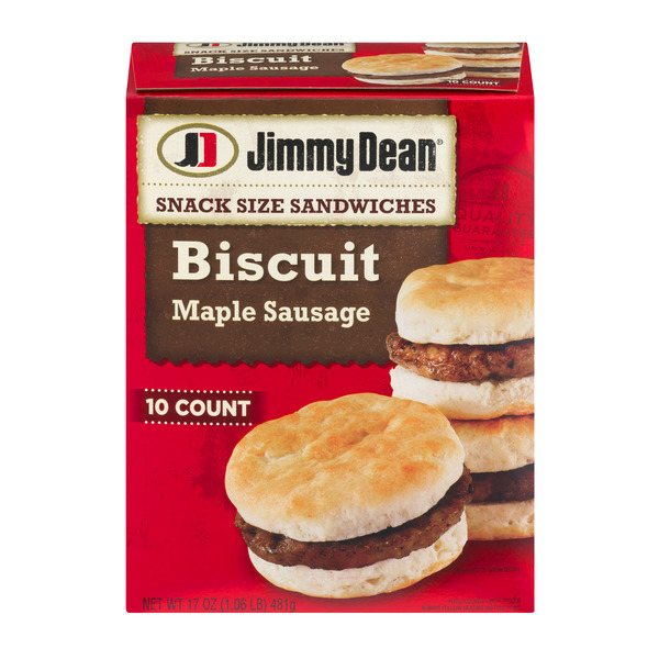 Save on Jimmy Dean Snack Size Biscuit Sandwiches Maple Sausage 10 ct