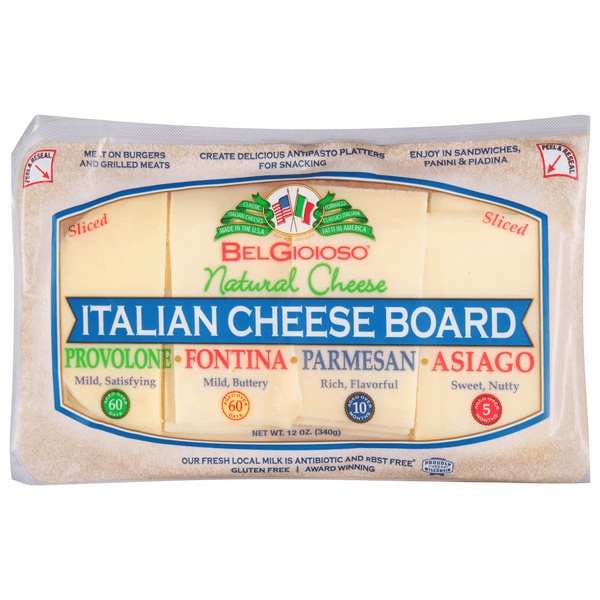 Save on BelGioioso Italian Cheese Board Provolone Fontina Parmesan