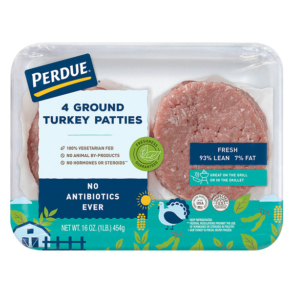 Save on Perdue Ground Turkey Patties 93 Lean 4 ct Fresh Order Online