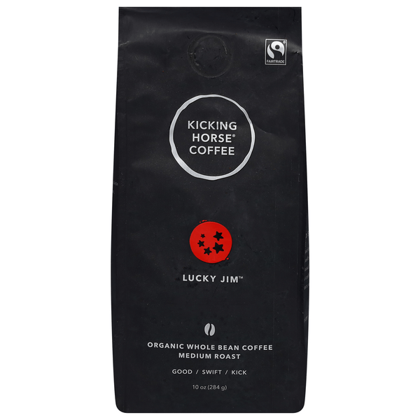 Save on Kicking Horse Lucky Jim Medium Roast Coffee Organic (Whole Bean