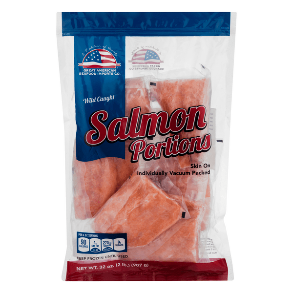 Save on Great American Seafood Imports Wild Caught Salmon Portions