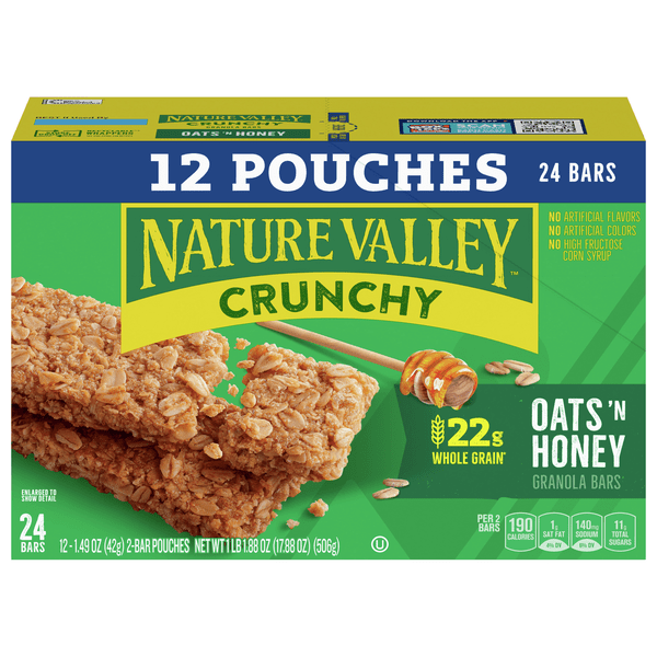 Save on Nature Valley Crunchy Granola Bars Oats 'N Honey 24 ct Order