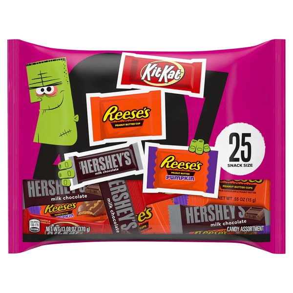 Save on Hershey's Milk Chocolate Candy Assortment Halloween Snack Size 25 ct Order Online