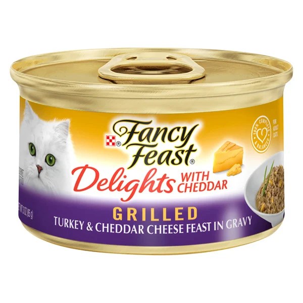 Save on Fancy Feast Delights Wet Cat Food Grilled Turkey & Cheddar in