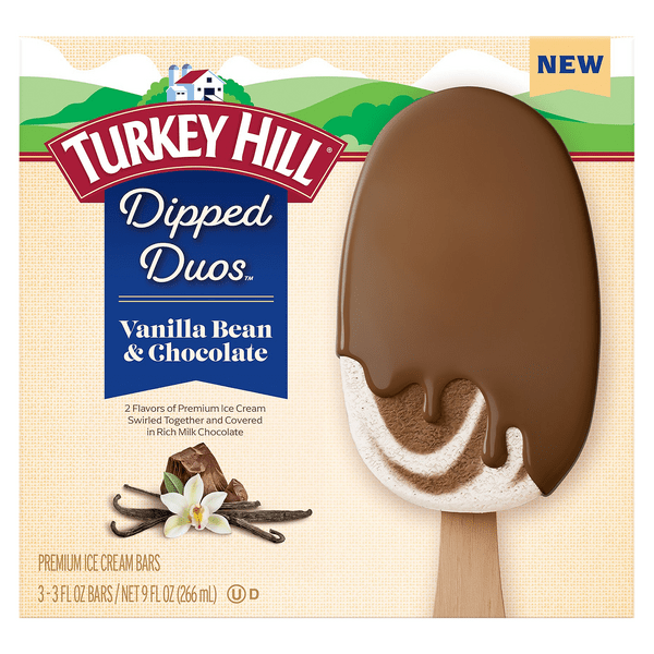 Save on Turkey Hill Dipped Duos Ice Cream Bars Vanilla Bean & Chocolate