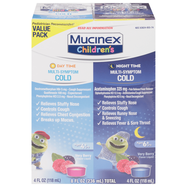 Save on Mucinex Children's Day Time & Night Time MultiSymptom Cold