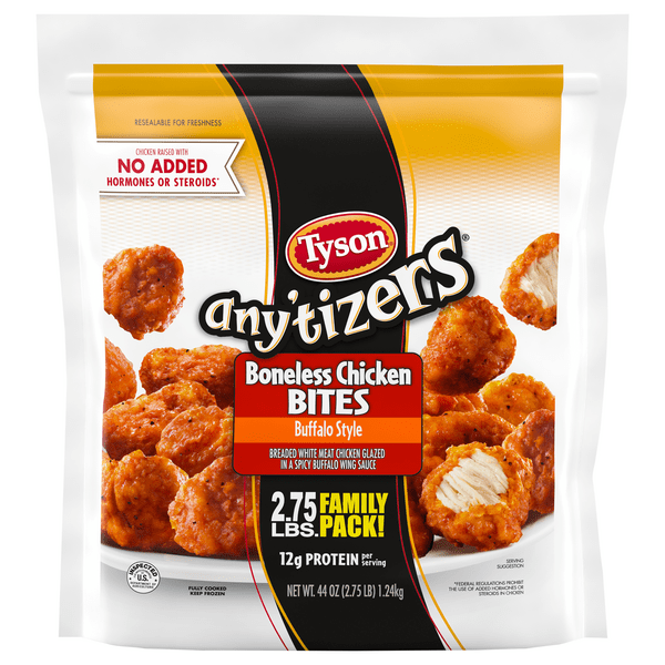 Save on Tyson Any'tizers Boneless Chicken Bites Buffalo Style Family
