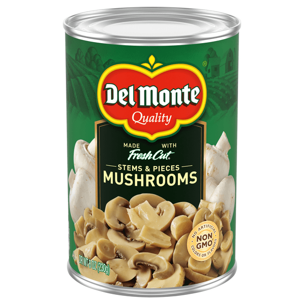 Save on Del Monte Fresh Cut Mushrooms Stems & Pieces Order Online