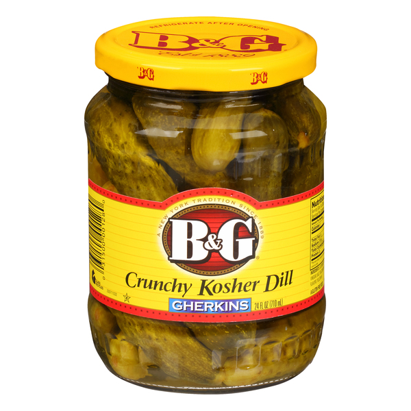 Save on B&G Kosher Dill Gherkin Pickles Crunchy Whole Order Online