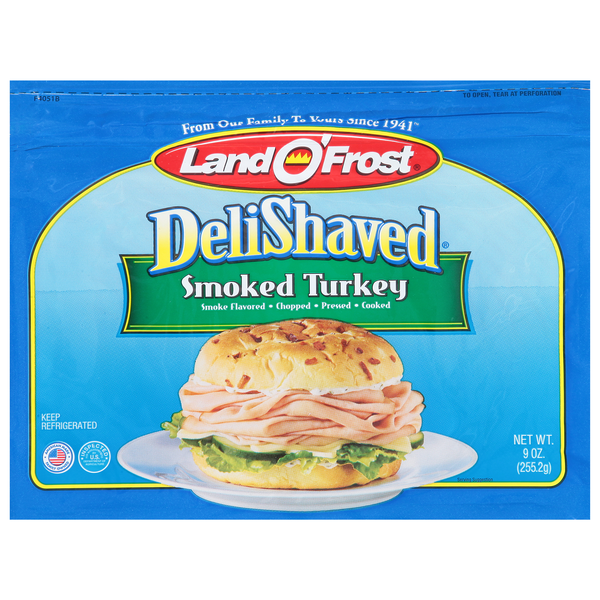 Save on Land O'Frost DeliShaved Smoked Turkey Order Online Delivery