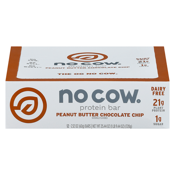 Save on No Cow Protein Bar Peanut Butter Chocolate Chip Dairy Free 12