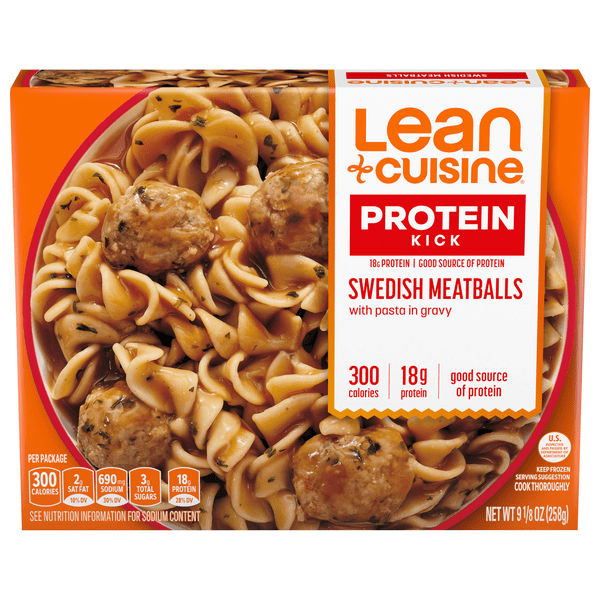 Save on Lean Cuisine Favorites Swedish Meatballs with pasta in savory