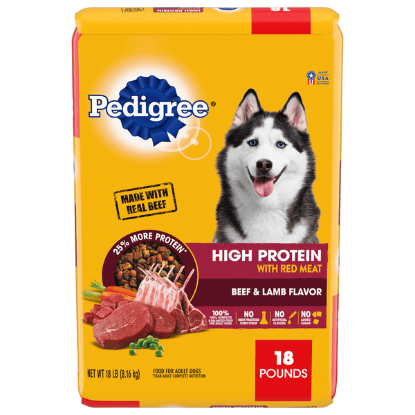 Save on Pedigree High Protein with Red Meat Beef & Lamb Flavor Adult