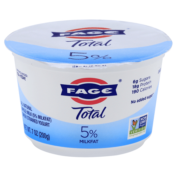 Save on Fage Total Strained Greek Yogurt Plain 5 Milkfat Order Online
