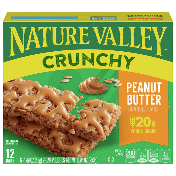 Save on Nature Valley Crunchy Peanut Butter Granola Bars 6 ct Order