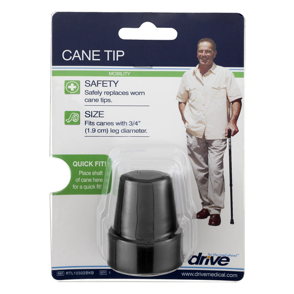 Save on Drive Cane Tip Black 3/4 inch Order Online Delivery Giant