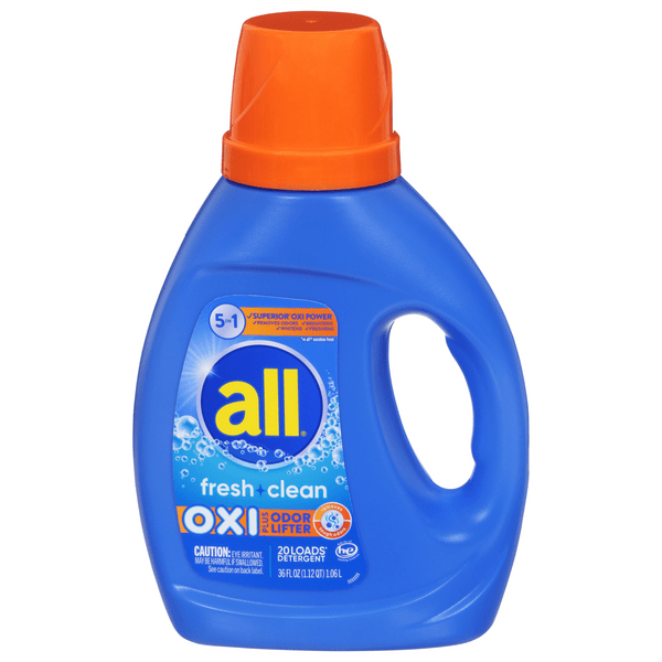 Save on all Oxi Fresh + Clean Liquid Laundry Detergent Order Online