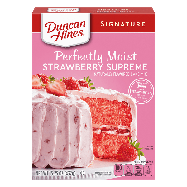 Save on Duncan Hines Signature Cake Mix Strawberry Supreme Order Online
