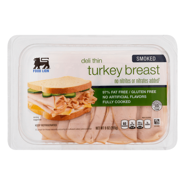 Save on Food Lion Turkey Breast Deli Thin Smoked 97 Fat Free Order