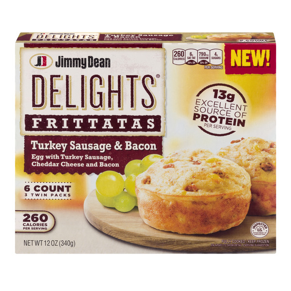 Save on Jimmy Dean Delights Frittatas Turkey Sausage & Bacon 6 ct