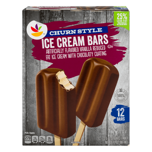 Save on GIANT Ice Cream Bars Churn Style Vanilla w/Chocolate Coating