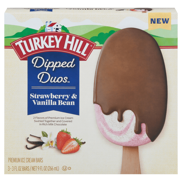 Save on Turkey Hill Dipped Duos Ice Cream Bars Strawberry & Vanilla