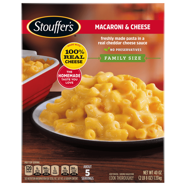 Save on Stouffer's Macaroni & Cheese Family Size Frozen Meal Order Online Delivery Giant
