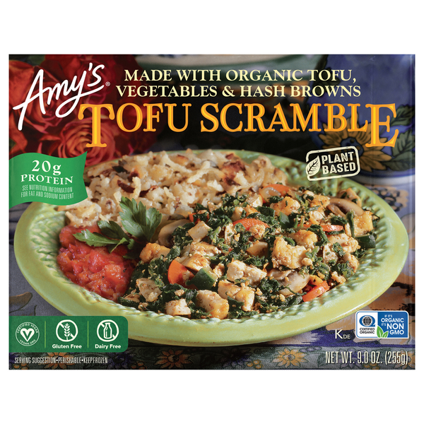 Save on Amy's Tofu Scramble with Hash Browns & Veggies Gluten Free