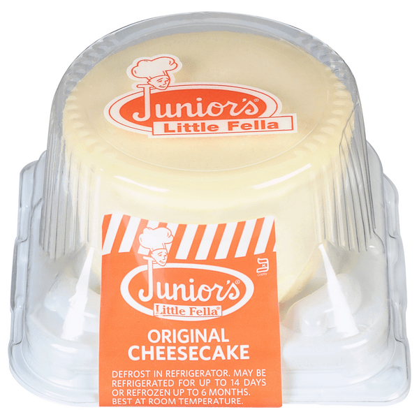 Save on Junior's Little Fella Cheesecake Plain Single Serve Order