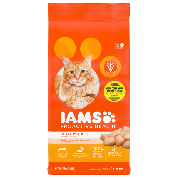 Save on IAMS Proactive Health Chicken Healthy Adult Dry Cat Food Order
