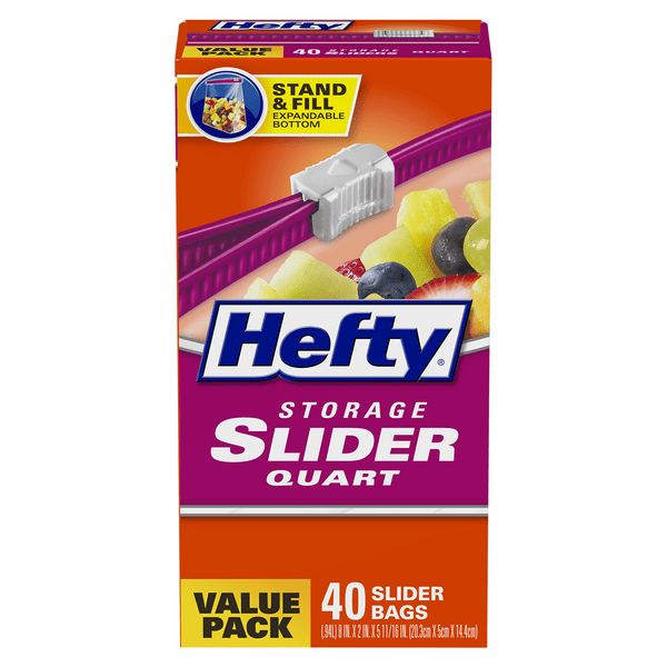 Save on Hefty Food Storage Bags Slider Quart Order Online Delivery GIANT