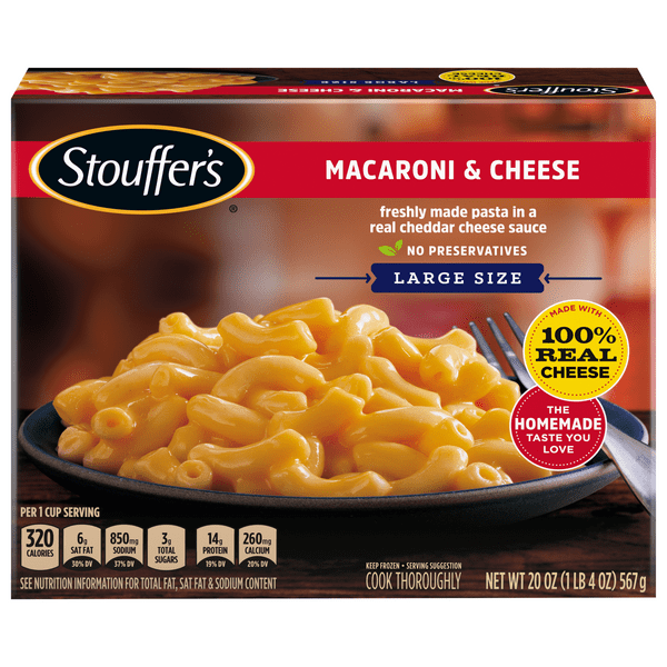 Save on Stouffer's Macaroni & Cheese Large Size Frozen Order Online Delivery GIANT