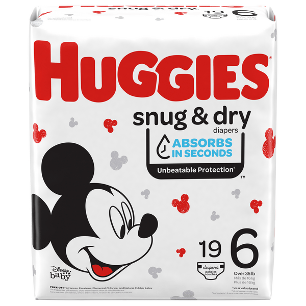 Save on Huggies Snug & Dry Disney Size 6 Diapers 35+ lbs Order Online
