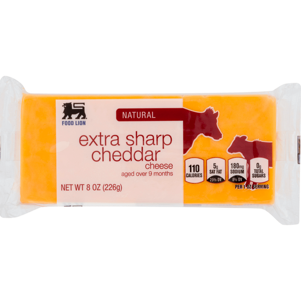 Save on Food Lion Cheddar Cheese Extra Sharp Natural Order Online