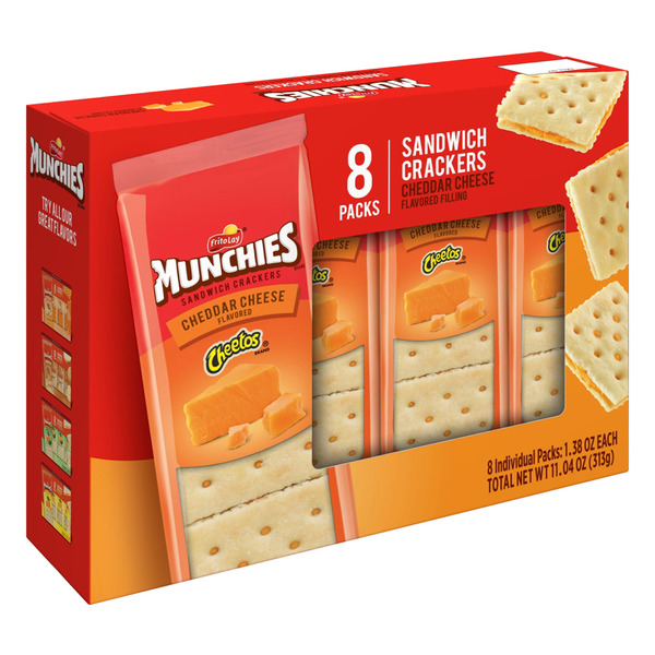 Save on FritoLay Munchies Sandwich Crackers Golden Toast w/Cheddar Cheese 8 pk Order Online