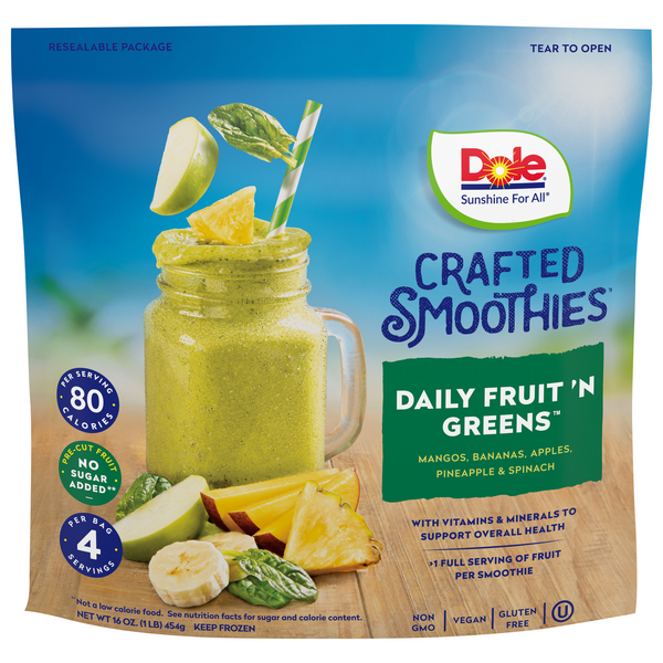 Save on Dole Crafted Smoothies Daily Fruit 'N Greens Order Online