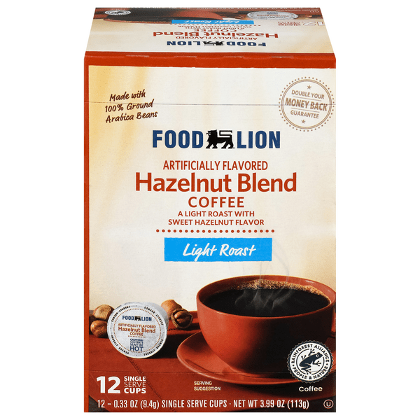 Save on Food Lion Hazelnut Blend Light Roast Coffee Single Serve Cups Order Online Delivery