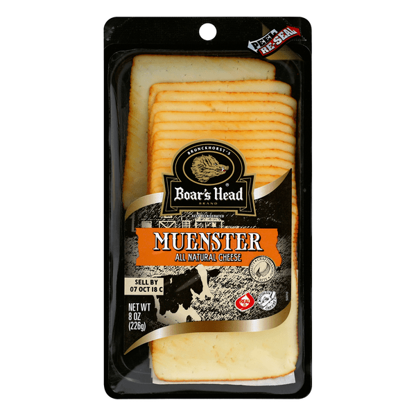 Save on Boar's Head Muenster Cheese All Natural (PreSliced) Order
