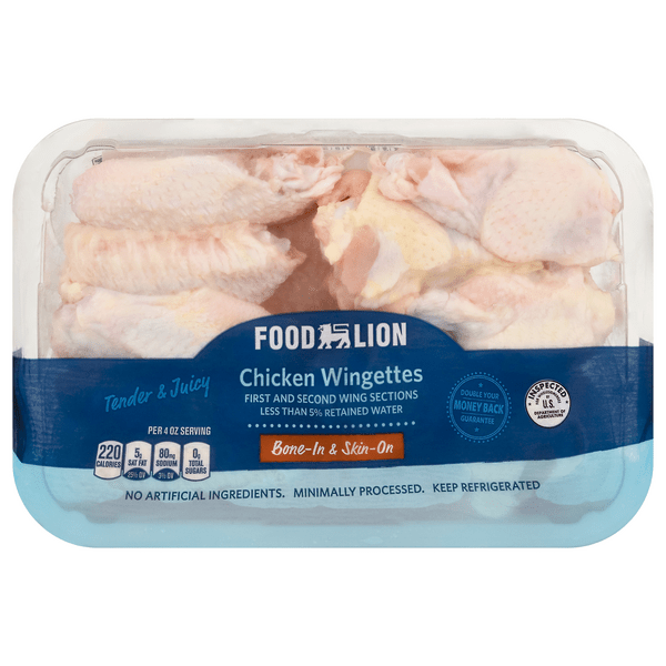 Save on Food Lion Chicken Wingettes BoneIn & SkinOn Fresh Order