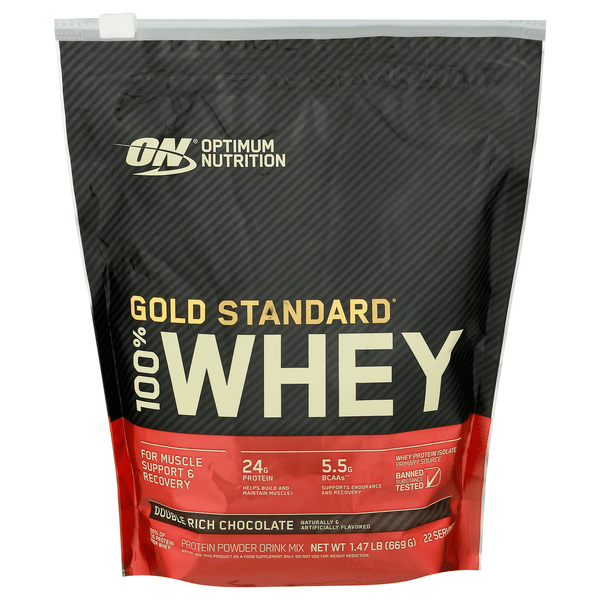 Save on Optimum Nutrition Gold Standard Whey Protein Powder Double Rich