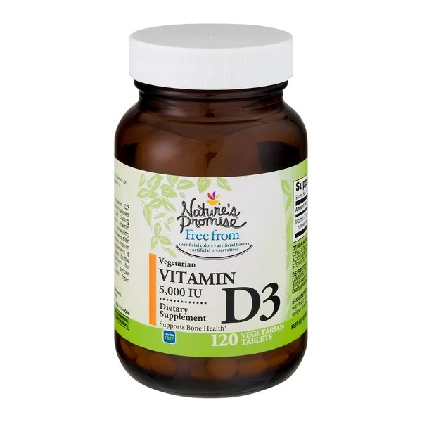 Save on Nature's Promise Vitamin D3 5000 IU Dietary Supplement Tablets