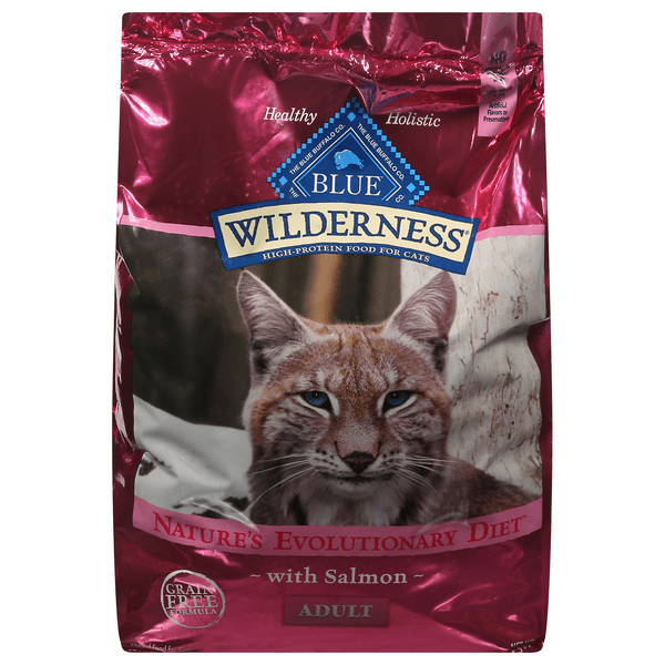 Save on BLUE Wilderness Adult Dry Cat Food Salmon Grain Free Natural