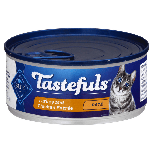 Save on BLUE Tastefuls Adult Wet Cat Food Pate Turkey & Chicken Entree