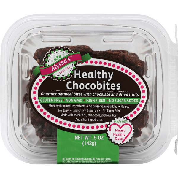 Save on Alyssa's Chocobites Oatmeal Bites w/Chocolate & Dried Fruits
