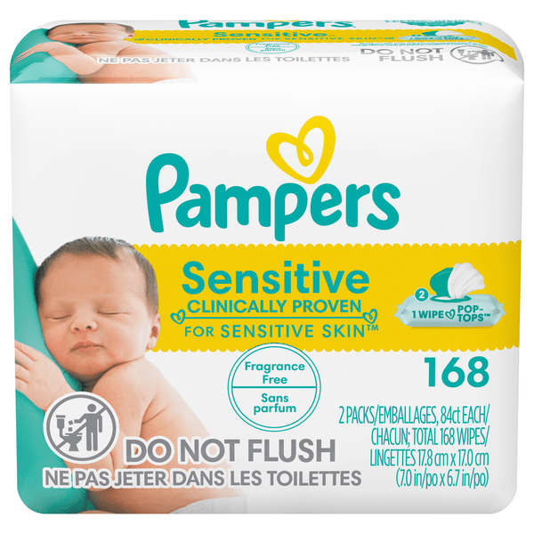 Save on Pampers Baby Wipes Sensitive Fragrance Free 56 ct ea 3 pk