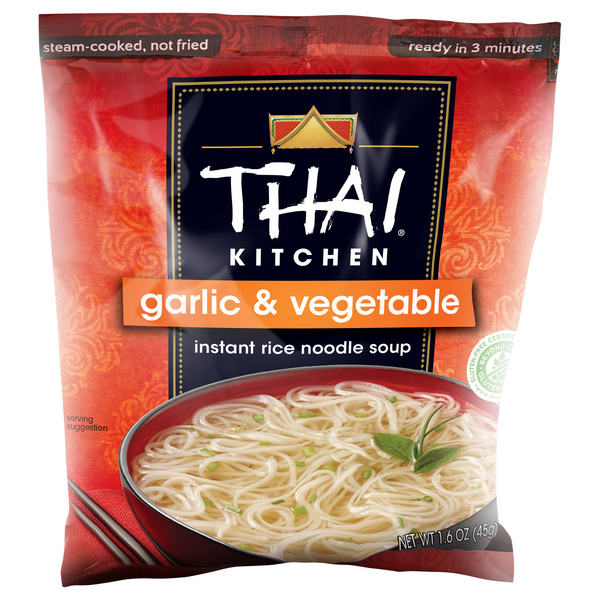 Save on Thai Kitchen Instant Gluten Free Garlic & Vegetable Rice Noodle