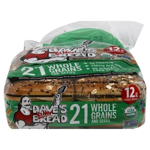 Save on Dave's Killer Bread Burger Buns 21 Whole Grains & Seeds Organic