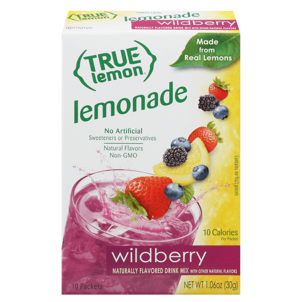 Save on True Lemon Lemonade Drink Mix Packets Wildberry 10 ct Order