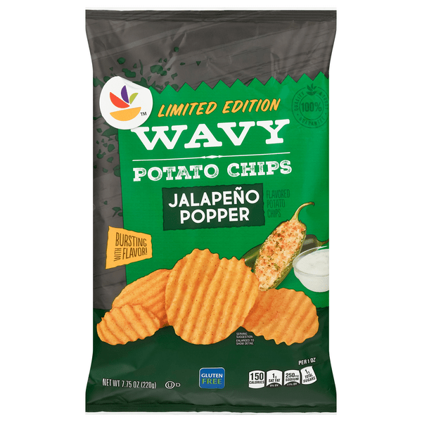 Save on Our Brand Wavy Potato Chips Jalapeno Popper Gluten Free Order